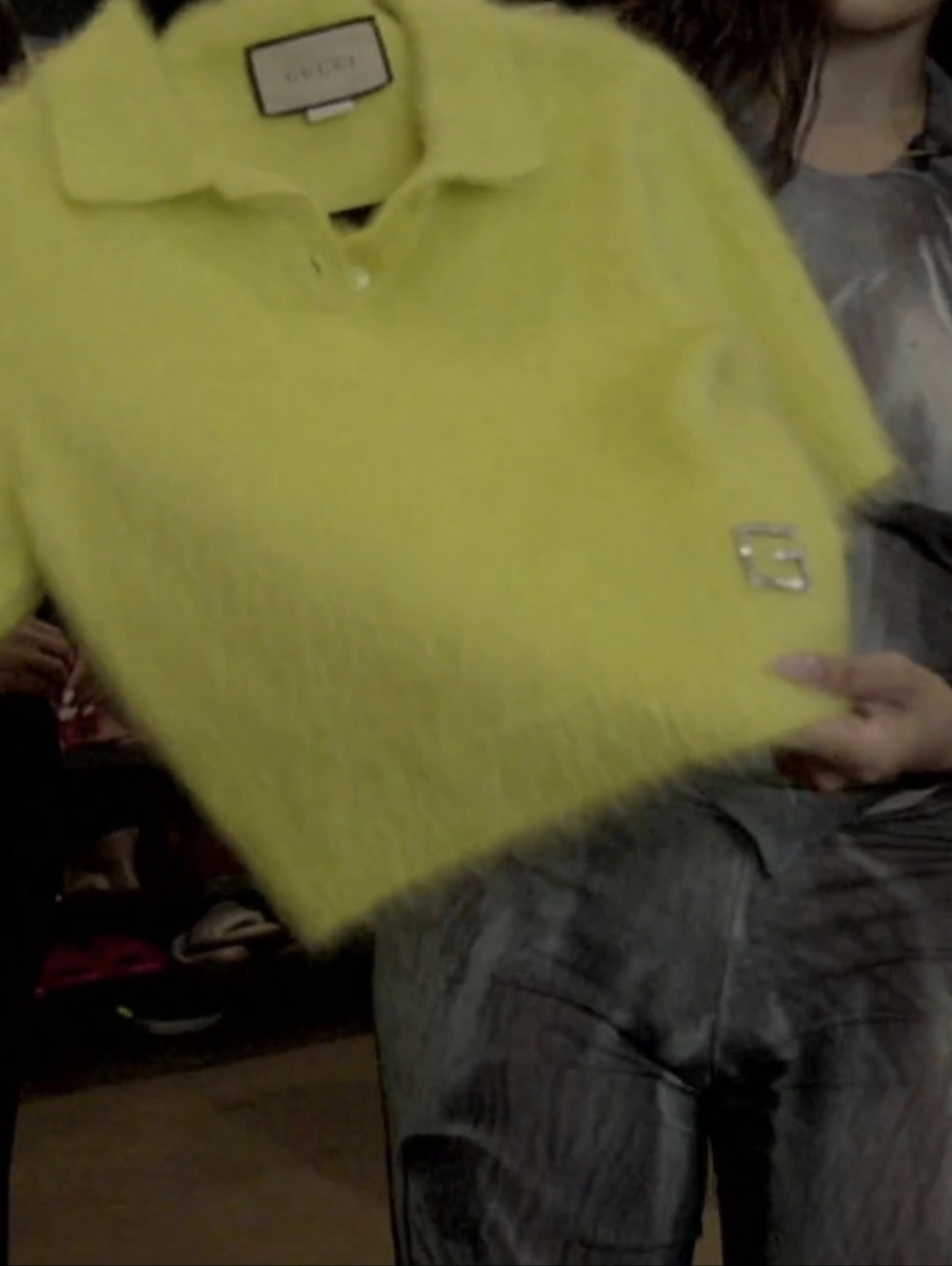 Gucci Yellow Cashmer Mohair Sweater Womns Sz M ( WORN BY La La ANTHONY IN POWER) - Picture 12 of 17